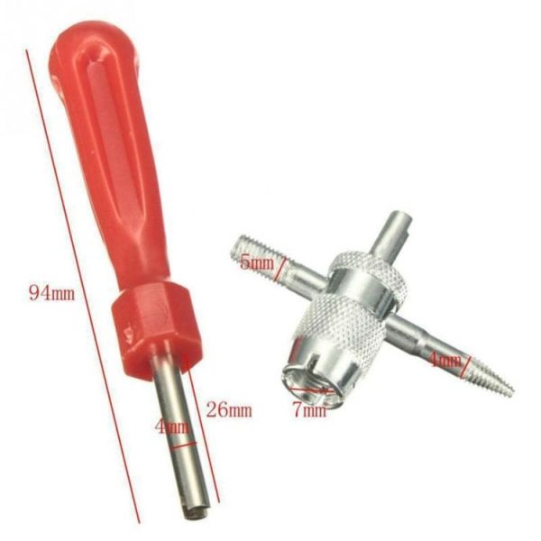 3pcs / Set Tire Valve Installation Repair Removal Wrench Tools (Blue) - Image 3
