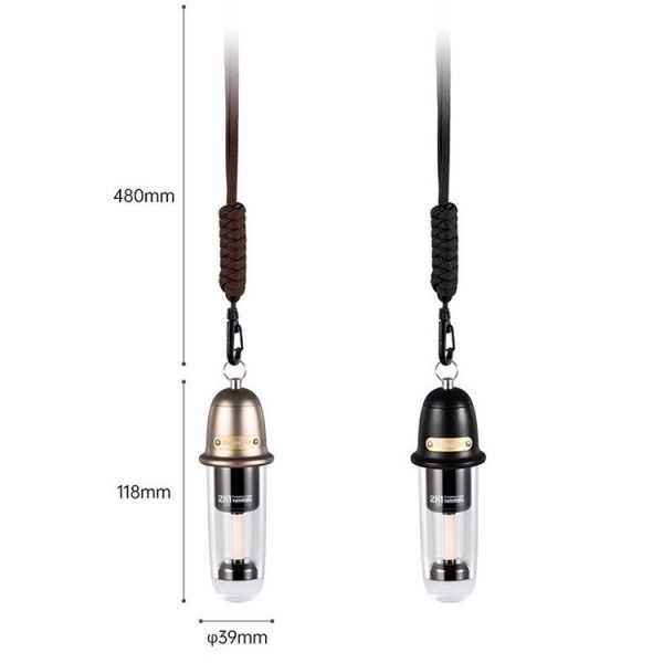 Naturehike Outdoor Portable Camping Light Rechargeable Lighting Flashlight Camping Ambiance Hanging Lamp (Brown) - Image 10