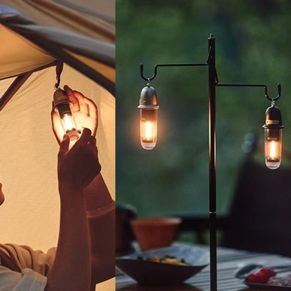 Naturehike Outdoor Portable Camping Light Rechargeable Lighting Flashlight Camping Ambiance Hanging Lamp (Brown) - Image 2
