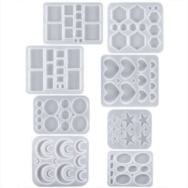 DIY Epoxy Resin Three-Dimensional Geometric Pendant Earring Silicone Mold, Spec: Hexagonal - Image 2