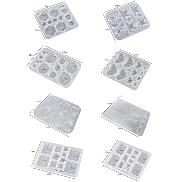 DIY Epoxy Resin Three-Dimensional Geometric Pendant Earring Silicone Mold, Spec: Hexagonal - Image 3