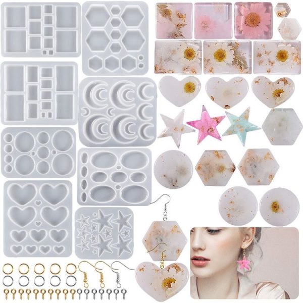 DIY Epoxy Resin Three-Dimensional Geometric Pendant Earring Silicone Mold, Spec: Hexagonal - Image 4