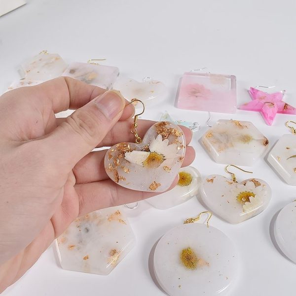 DIY Epoxy Resin Three-Dimensional Geometric Pendant Earring Silicone Mold, Spec: Hexagonal - Image 5