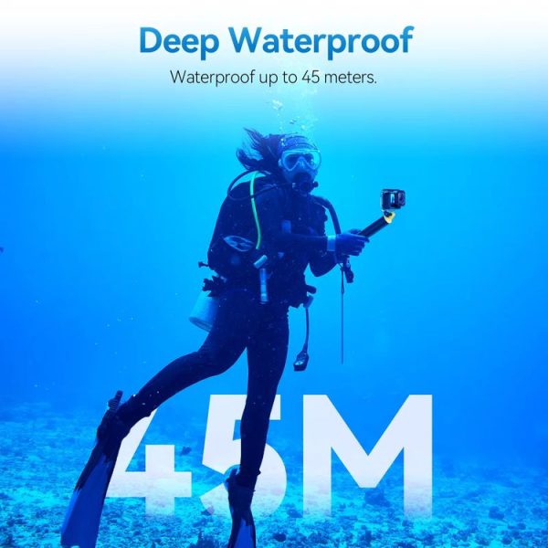 Insta360 Ace Pro Camera TELESIN 45m Waterproof Case Underwater Diving Housing Cover - Image 3