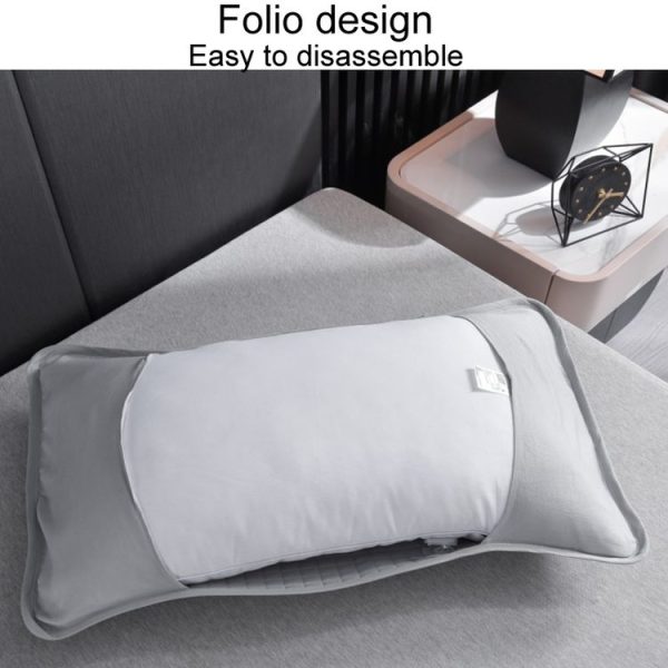 48cm x 74cm 1pair Household Anti-Sweat And Dirt-Insulating Cotton Pillowcases (Gray) - Image 3