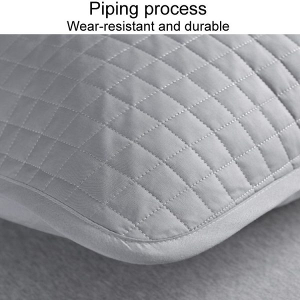 48cm x 74cm 1pair Household Anti-Sweat And Dirt-Insulating Cotton Pillowcases (Gray) - Image 4