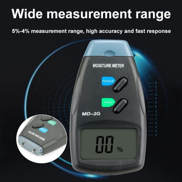 MD-2G 2 Pin LCD Screen Digital Display Wood Moisture and Humidity Detector - Image 6