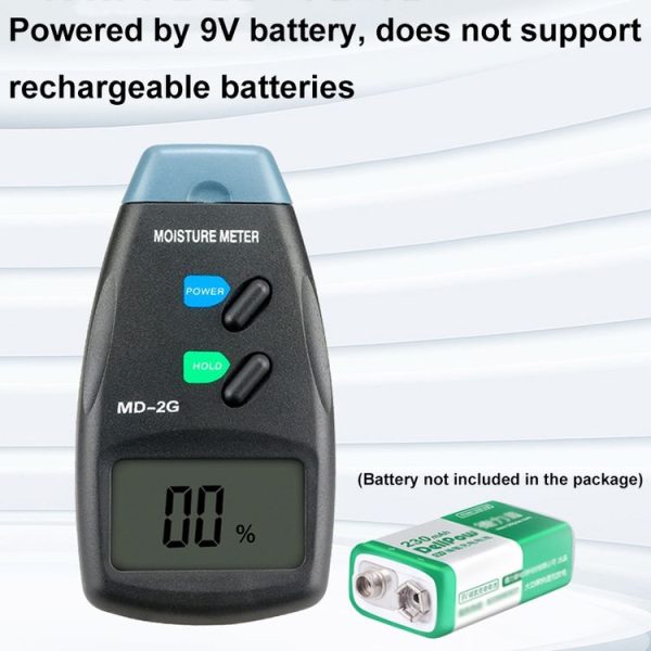 MD-2G 2 Pin LCD Screen Digital Display Wood Moisture and Humidity Detector - Image 8