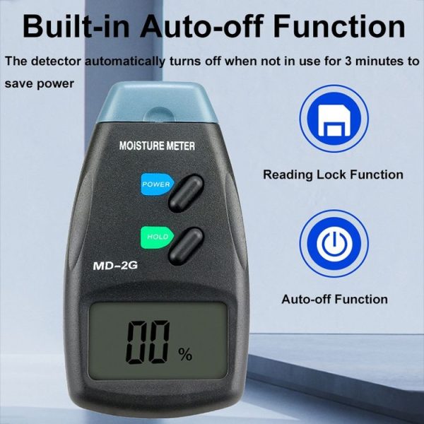 MD-2G 2 Pin LCD Screen Digital Display Wood Moisture and Humidity Detector - Image 9