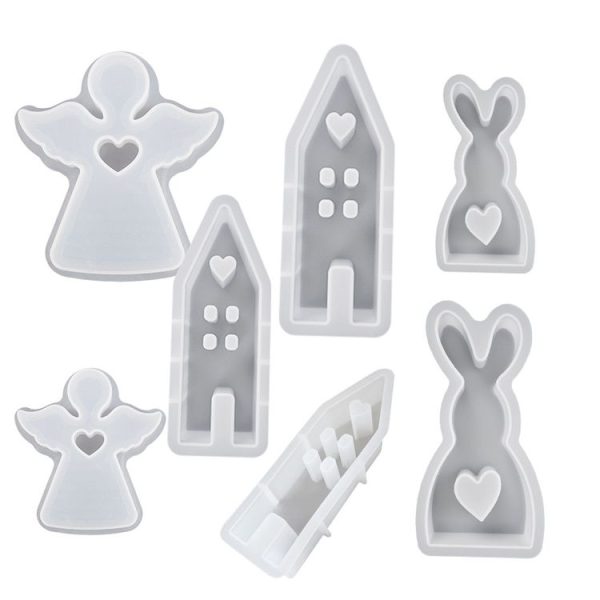 DIY Epoxy Easter Desktop Decoration Candle Silicone Mold, Spec: Angel 001 - Image 2