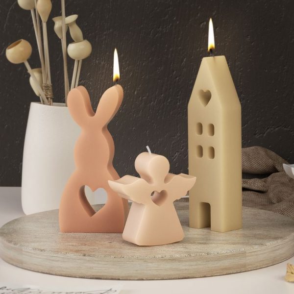 DIY Epoxy Easter Desktop Decoration Candle Silicone Mold, Spec: Angel 001 - Image 8