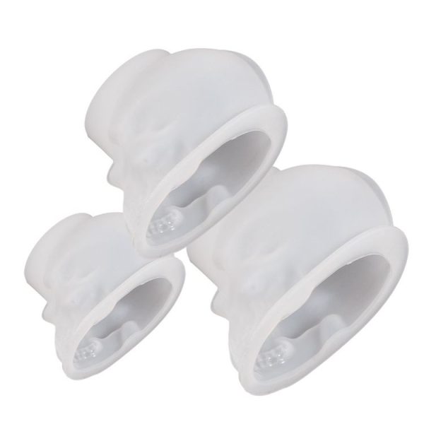 DIY Epoxy Candle Skull Keychain Pendant Silicone Mold Halloween Ornaments Mold, Spec: S - Image 2