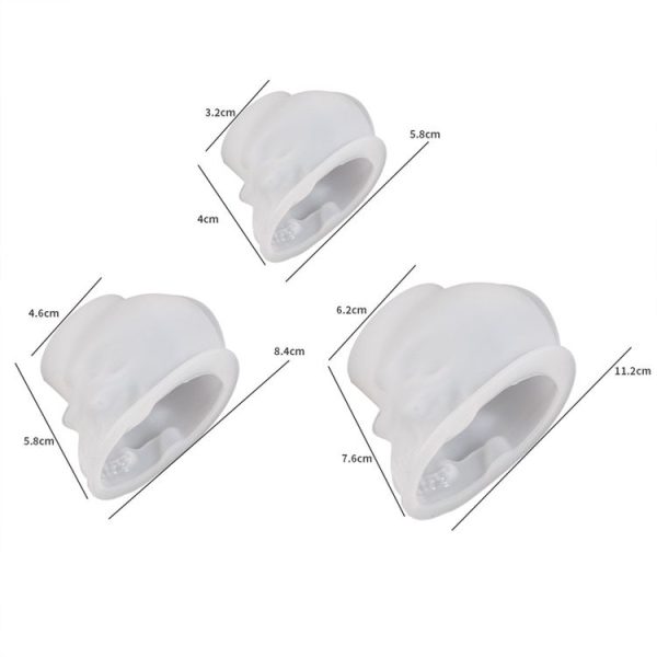 DIY Epoxy Candle Skull Keychain Pendant Silicone Mold Halloween Ornaments Mold, Spec: S - Image 3