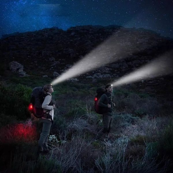 Naturehike IP68 Grade Waterproof Headlamp Outdoor Hiking Mountaineering Strong Light Headwear Lighting (Dark Green) - Image 2