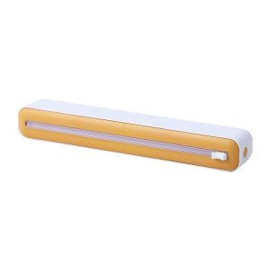 Cling Film Cutter Adjustable Storage Cutting Box, Color: Yellow White