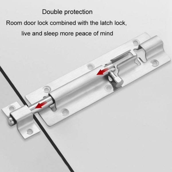 2 inch Stainless Steel Latch Door Bolt Bathroom Wooden Door And Window Anti-Theft Latch Lock - Image 5