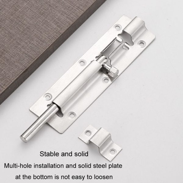 2 inch Stainless Steel Latch Door Bolt Bathroom Wooden Door And Window Anti-Theft Latch Lock - Image 6