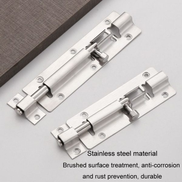 2 inch Stainless Steel Latch Door Bolt Bathroom Wooden Door And Window Anti-Theft Latch Lock - Image 7