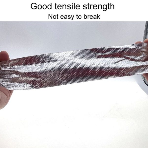 3cm x 5m 0.15mm Glass Fiber Cloth Aluminum Foil Tape Air- Conditioning Pipe Waterproof Seam Sealing Tape - Image 5