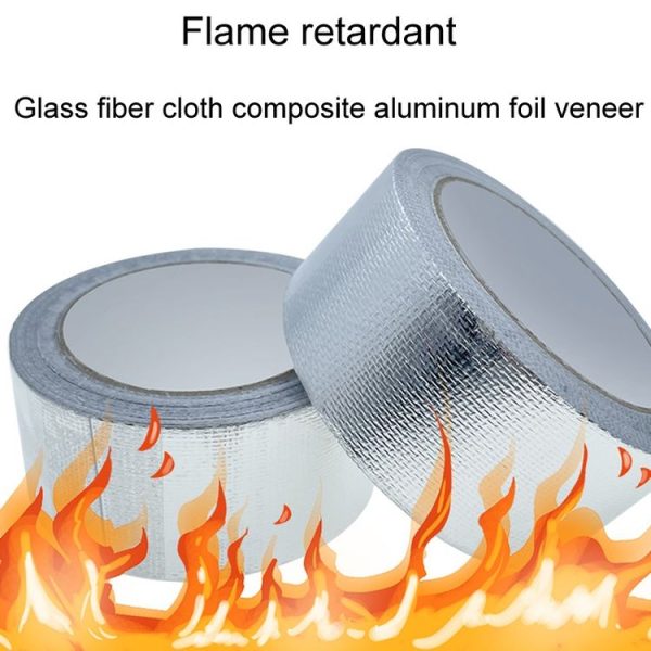3cm x 5m 0.15mm Glass Fiber Cloth Aluminum Foil Tape Air- Conditioning Pipe Waterproof Seam Sealing Tape - Image 6