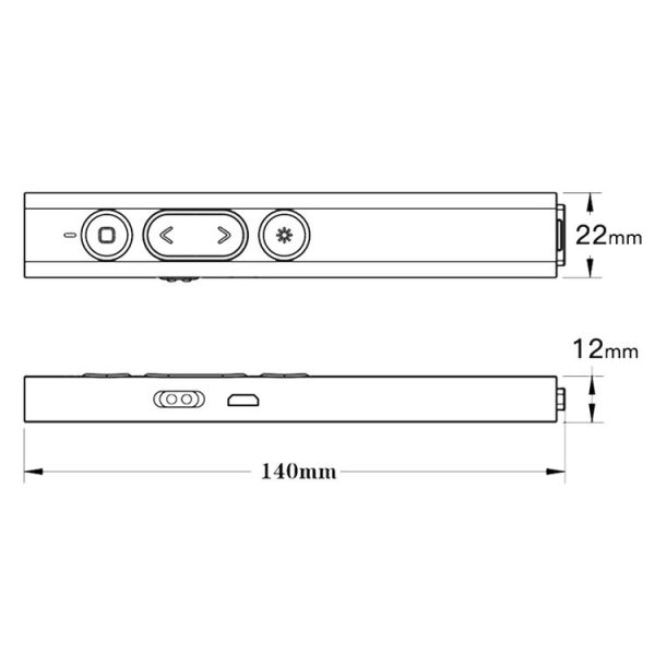 B2 2.4GHz Dual-Mode Conference PPT Wireless Page Turning Pen Multimedia Infrared Laser Pointer (Black) - Image 3