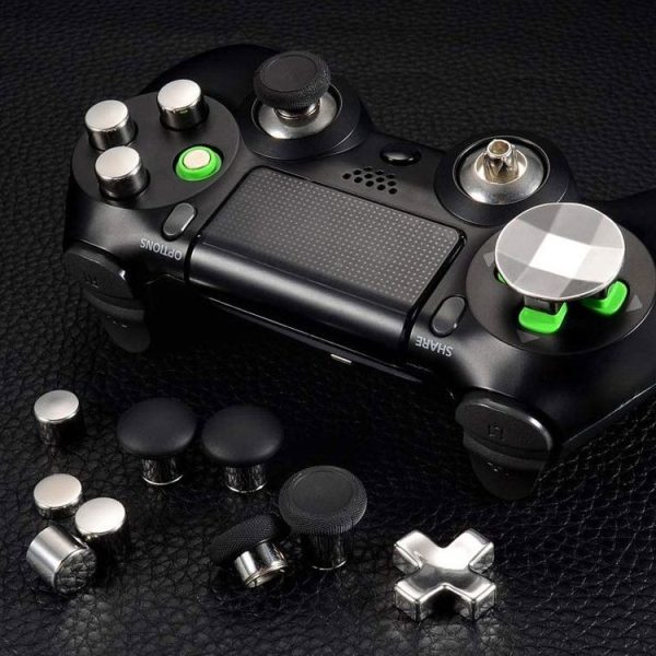 PS5 32pcs / Set Gamepad Metal Buttons Mushroom Head Magnetic Base Cross Keys Accessory Set - Image 2