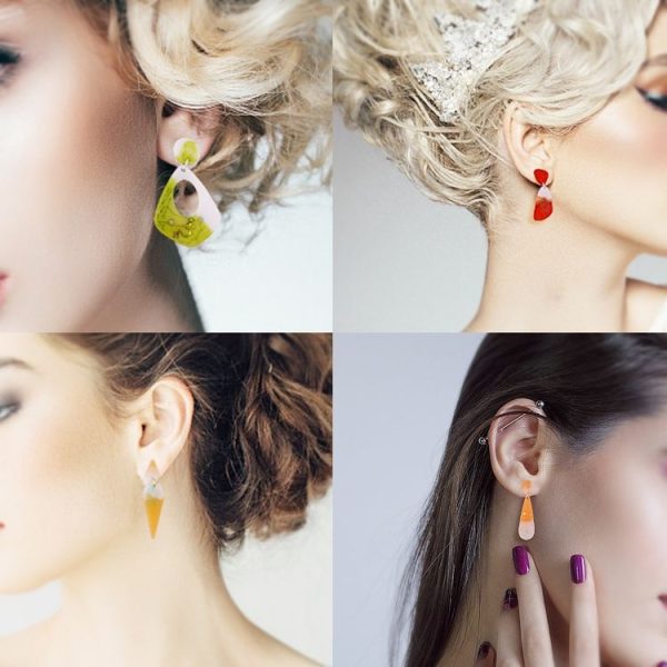 5pcs DIY Crystal Epoxy Earrings Silicone Mold Pendant Jewelry Mold, Spec: Star Moon - Image 7