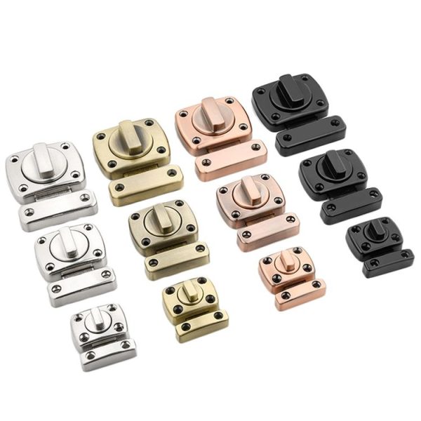 Stainless Steel Rotate Bolt Latch Anti-Theft Security Bathroom Door Lock Spring Latch, Specification: Small Silver - Image 3