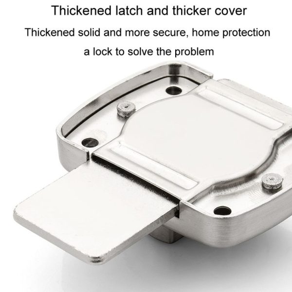 Stainless Steel Rotate Bolt Latch Anti-Theft Security Bathroom Door Lock Spring Latch, Specification: Small Silver - Image 6