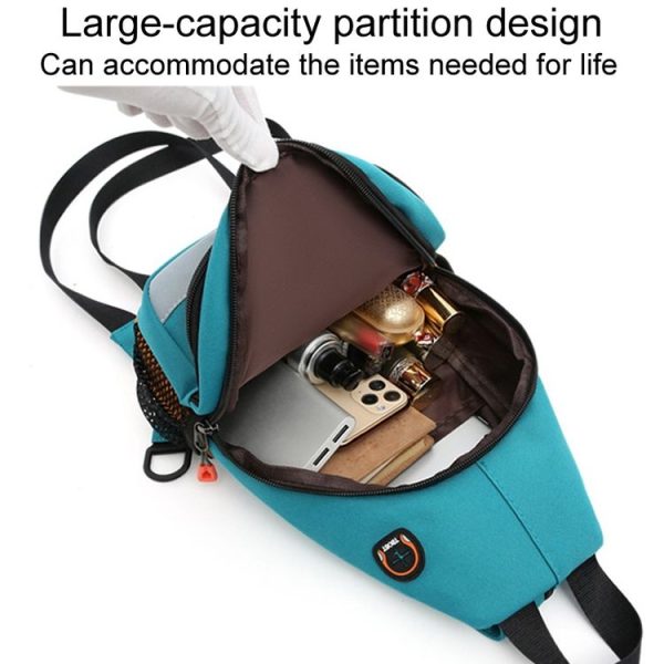 O-TBOST Outdoor Traveling Multifunctional Large Capacity Color Combination Crossbody Bag With Earphone Hole (Green) - Image 8