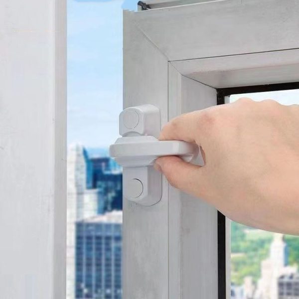 2pcs T-type Window Lock Plastic Steel Hasp Security Anti-theft Door Lock - Image 2