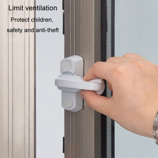 2pcs T-type Window Lock Plastic Steel Hasp Security Anti-theft Door Lock - Image 4