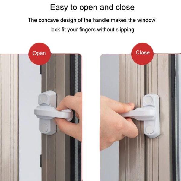 2pcs T-type Window Lock Plastic Steel Hasp Security Anti-theft Door Lock - Image 6