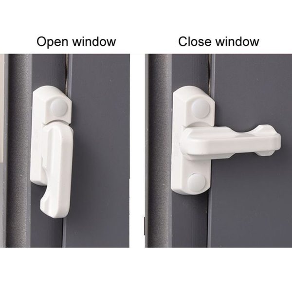 2pcs T-type Window Lock Plastic Steel Hasp Security Anti-theft Door Lock - Image 7