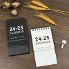 Simple Desktop Mini Calendar Portable Date Planner, Years: July 2024-December 2025 Black - Image 2