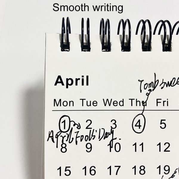 Simple Desktop Mini Calendar Portable Date Planner, Years: July 2024-December 2025 Black - Image 6