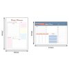 A5 120 Pages Magnetic Day Planner Sticky Note Book Tearable Notebook Management Workbook, Color: Horizontal Haze Blue - Image 3