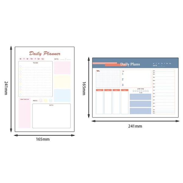 A5 120 Pages Magnetic Day Planner Sticky Note Book Tearable Notebook Management Workbook, Color: Horizontal Haze Blue - Image 3