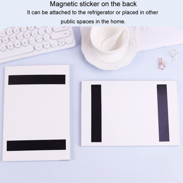 A5 120 Pages Magnetic Day Planner Sticky Note Book Tearable Notebook Management Workbook, Color: Horizontal Haze Blue - Image 8