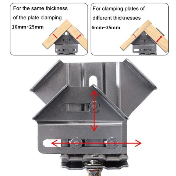 RUITOOL Woodworking Quick Splicing Positioner Stainless Steel Right Angle Fixing Clip, Model: Opening Type - Image 7