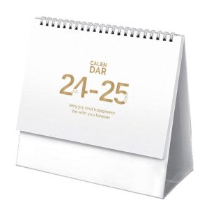 July 2024-December 2025 Simple English Desk Calendar Note Taking Desktop Planner Memo (W-01)