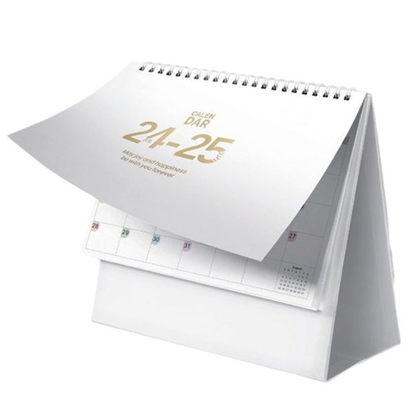 July 2024-December 2025 Simple English Desk Calendar Note Taking Desktop Planner Memo (W-01) - Image 4