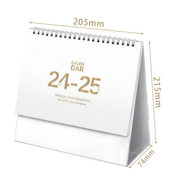 July 2024-December 2025 Simple English Desk Calendar Note Taking Desktop Planner Memo (W-01) - Image 5