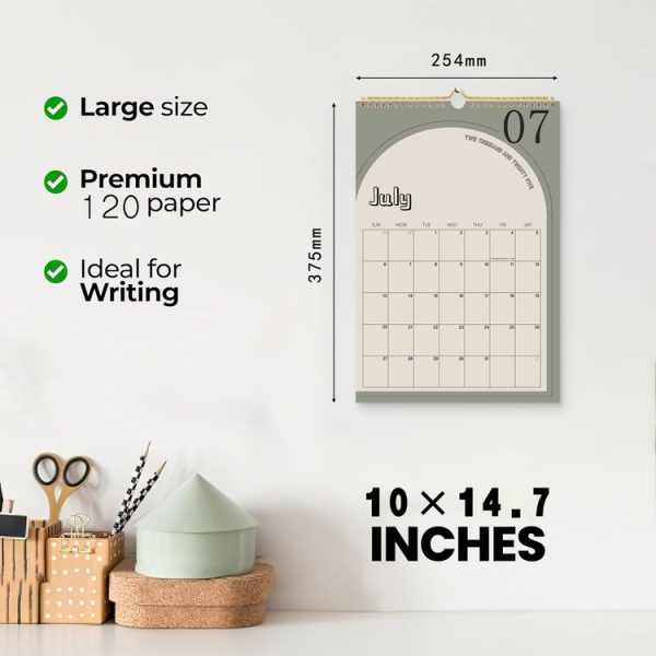 January 2025-June 2026 English Version Calendar Coil Schedule Note Taking Desktop Calendar Countdown Wall Calendar - Image 7