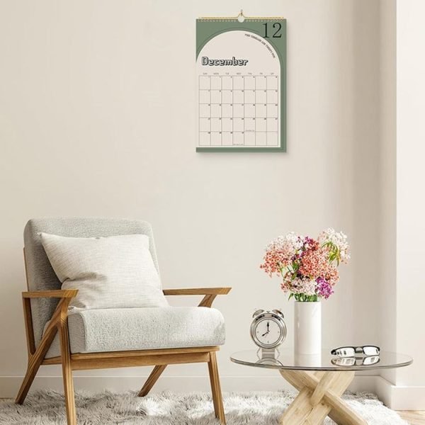 January 2025-June 2026 English Version Calendar Coil Schedule Note Taking Desktop Calendar Countdown Wall Calendar - Image 8
