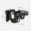 2 In 1 Skeleton Stroller Cell Phone Mug Holder Pushchair Multi-Use Bottle Rack (Black) - Image 11