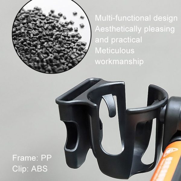 2 In 1 Skeleton Stroller Cell Phone Mug Holder Pushchair Multi-Use Bottle Rack (Black) - Image 6