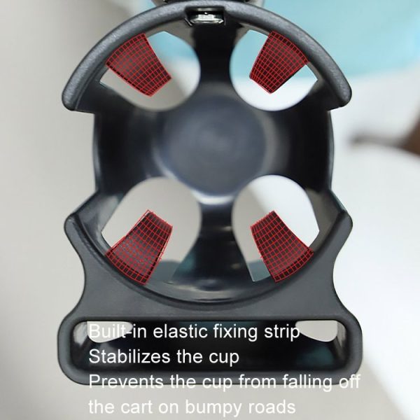 2 In 1 Skeleton Stroller Cell Phone Mug Holder Pushchair Multi-Use Bottle Rack (Black) - Image 7