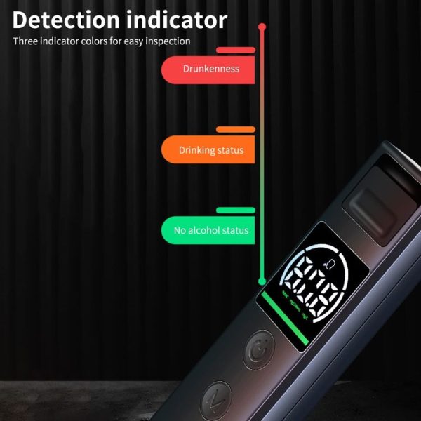 Small Portable Breath Alcohol Tester For Home Car Use (Black) - Image 3