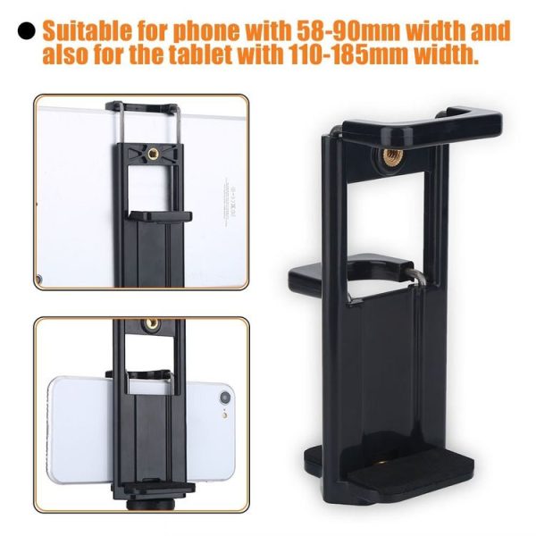 Universal 2 in 1 Tablet Phone Holder Clip Tripod Adapter Mount - Image 4